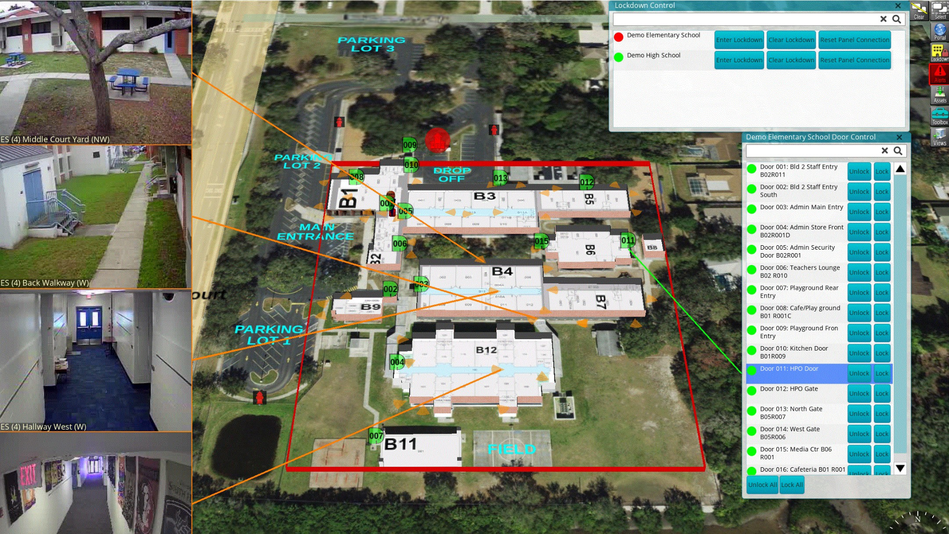digital map and door layer