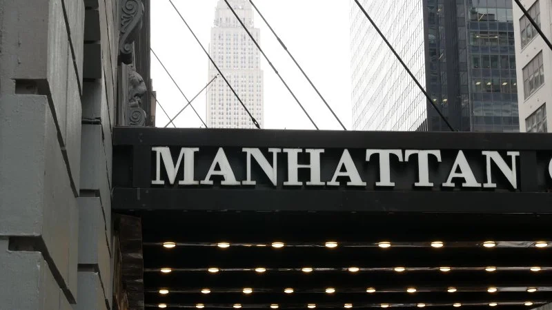 Manhattan Center, Midtown 34 street architecture. Empire State building, iconic high-rise skyscraper