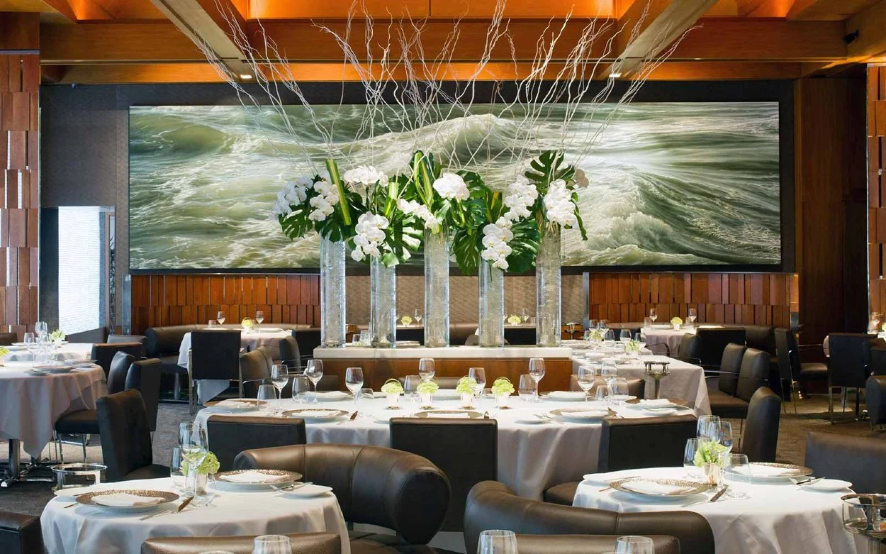 Inside dining room of Le Bernadin Restaurant in Manhattan