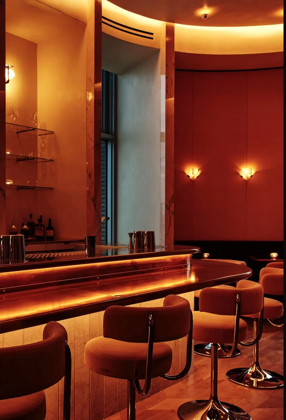Inside Overstory rooftop lounge NYC