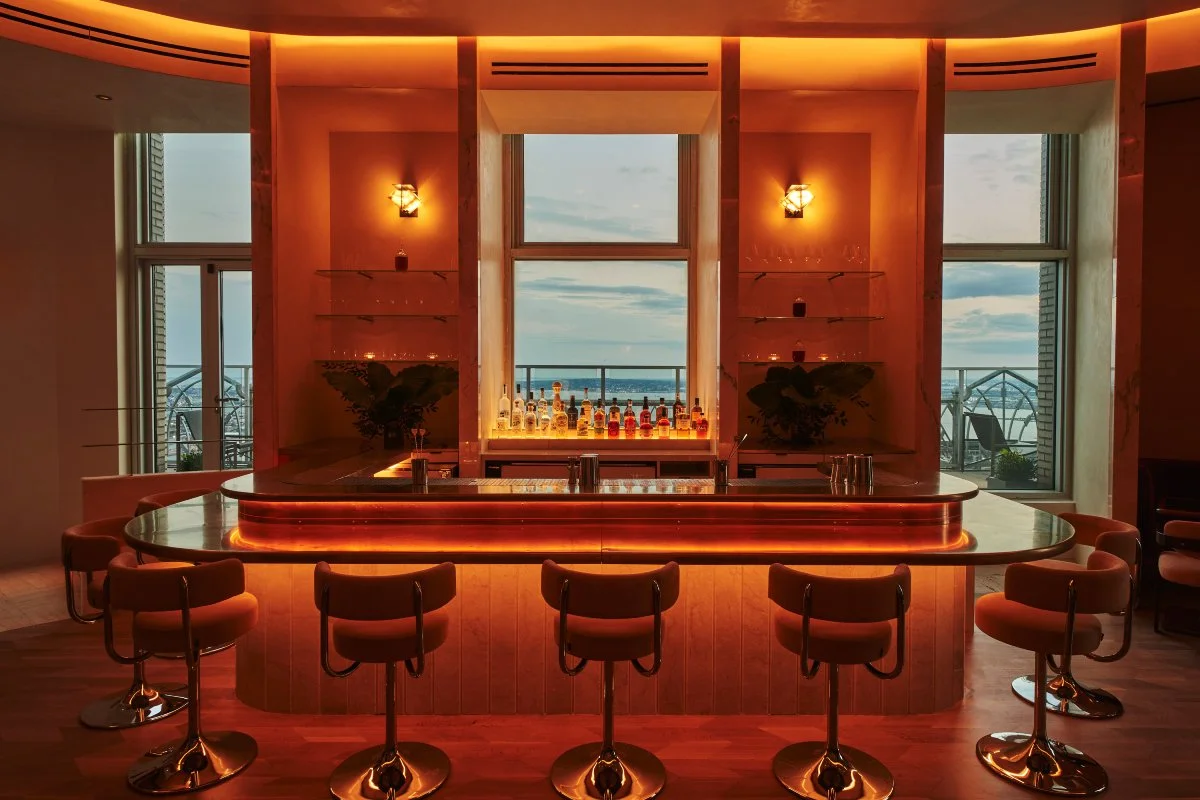 Bar at Overstory lounge NYC