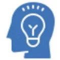 Icon of a human head with a light bulb inside, symbolizing ideas or thinking.