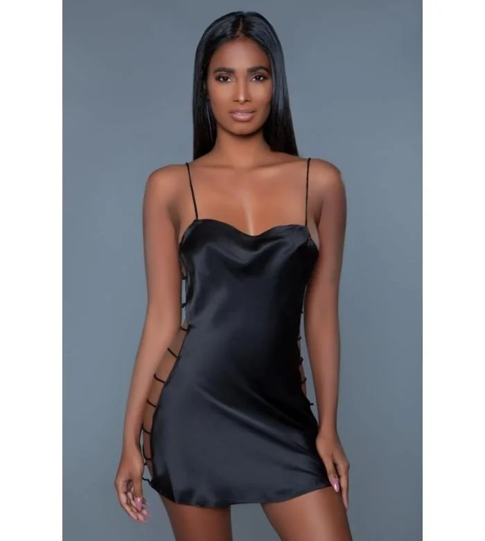 Be Wicked Brooklyn Satin Charmeuse Strappy Side