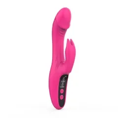 8.67Magenta Rechargeable Silicone Rabbit Vibrator with Dual Stimulation – 9-Speed, Waterproof