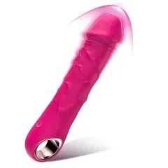 7.09'' Magenta Bendable Silicone Rechargeable Realistic Vibrator 10 Modes Waterproof