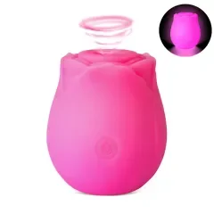 Glow-in-the-Dark 10-Function Magenta Silicone Rechargeable