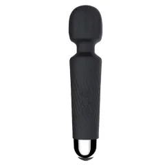 7.68'' Black Rechargeable WaterproofSilicone Wand Massager – 20-Speed and Powerful Motor