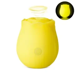 Glow-in-the-Dark 10-Function Yellow Silicone Rechargeable