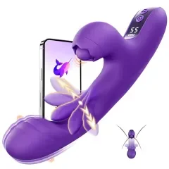9.26'' Purple Vibrating Tapping App-Controlled Vibrator