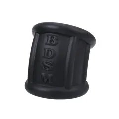 2.25'' Black Thick Silicone Cock Ring - Stretchy & Durable