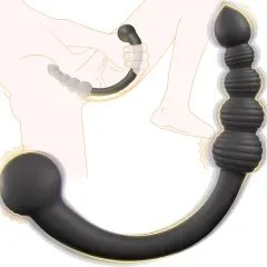 13.79'' Black Flexible Vibrating Prostate & Anal Wand