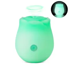 Glow-in-the-Dark 10-Function Green Silicone Rechargeable