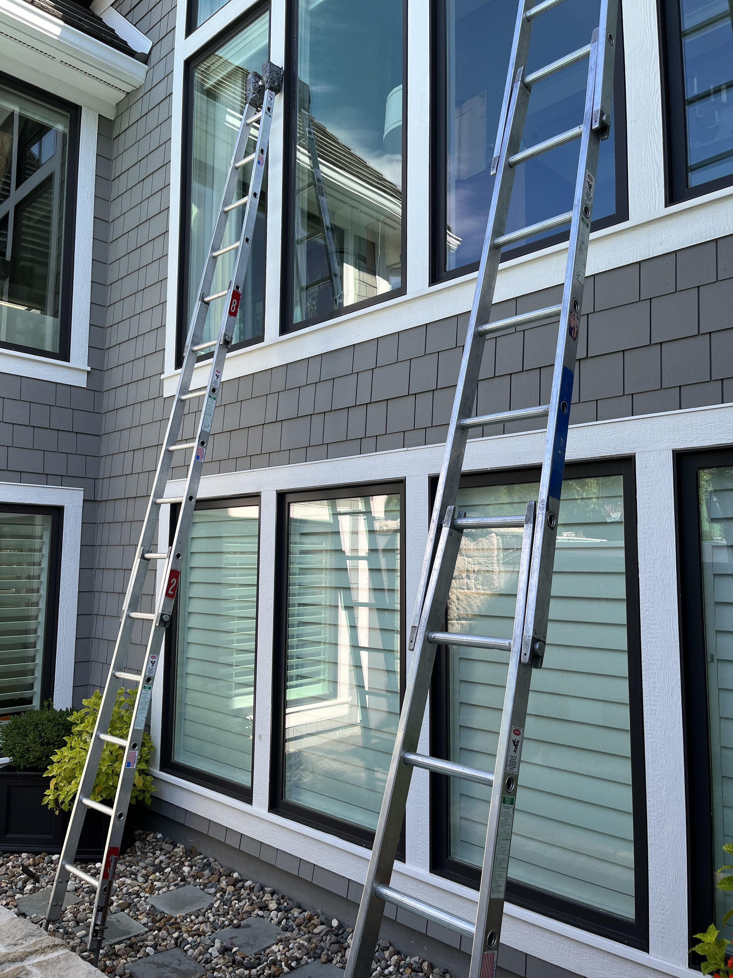 we can get to windows in hard to reach places and leave them sparkling.