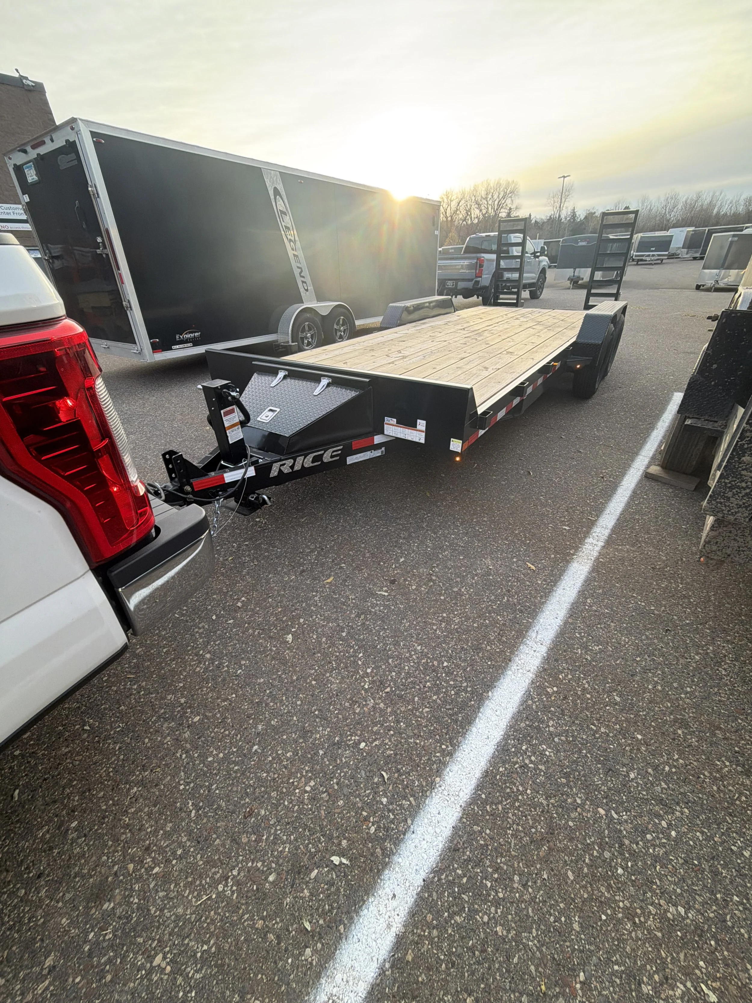 Flatbed trailer rental in Central Minnesota for equipment hauling - Northern Rentals