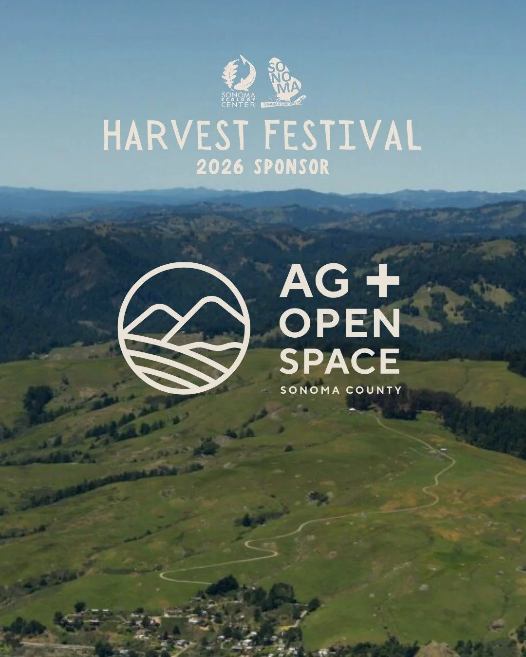 We&rsquo;re thrilled to recognize AG + Open Space Sonoma County as a sponsor of our 2026 Harvest Festival, happening Saturday, October 3 from 10:00am-3:00pm at Sonoma Garden Park!

For more than 35 years, AG + Open Space has worked to permanently pro