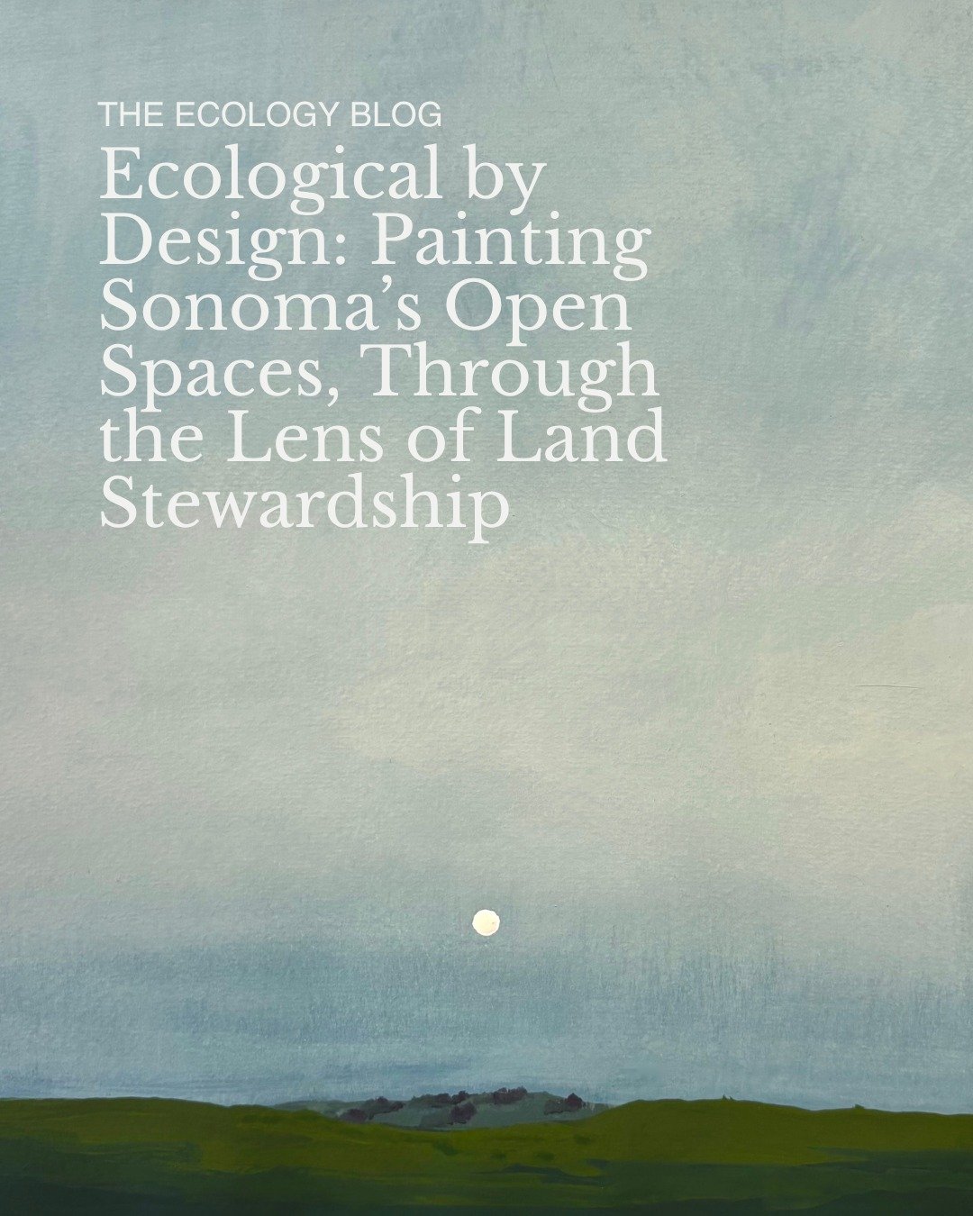 Now on The Ecology Blog, we're bringing artistic expression and environmental stewardship into conversation, as we speak with artists in our community about how their relationship with nature and their creative practice inform one another.

In this s