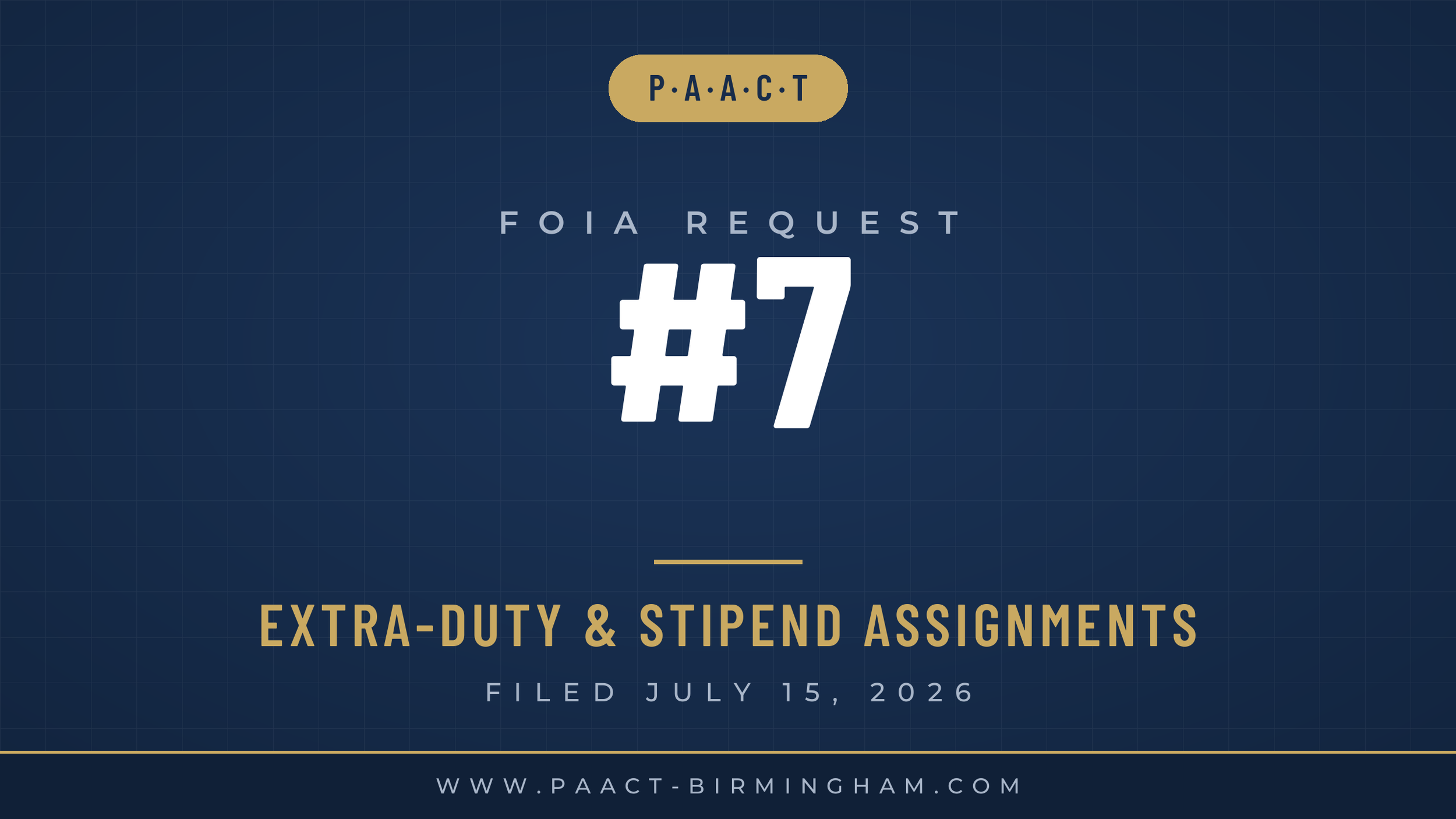 FOIA Request #7: Extra-Duty and Stipend Assignments, 2020-21 through 2025-26