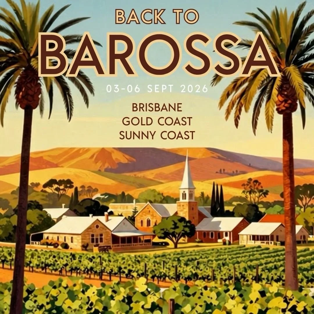 BACK TO BAROSSA! 

Brisbane - Gold Coast - Sunny cost 🌞 We are coming for you this September from the 3rd to the 6th! 

Back to Barossa offers you the chance to meet 25 amazing artisan winemakers, chat, taste and buy boutique Barossa wines, all over