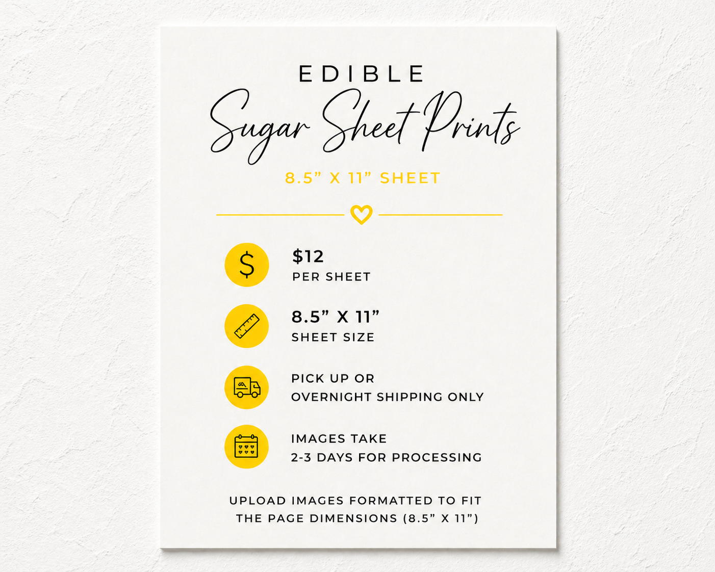 Edible Sugar Sheet Prints