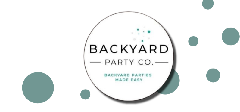 Logo for Backyard Party Co. with the tagline 'Backyard Parties Made Easy'.