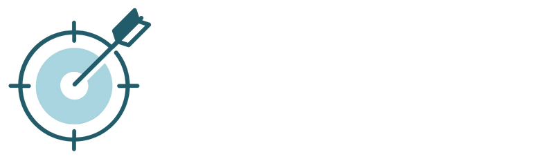 A dartboard with a dart in the bullseye and the word 'Target' next to it.