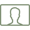 Silhouette of a person's head and shoulders