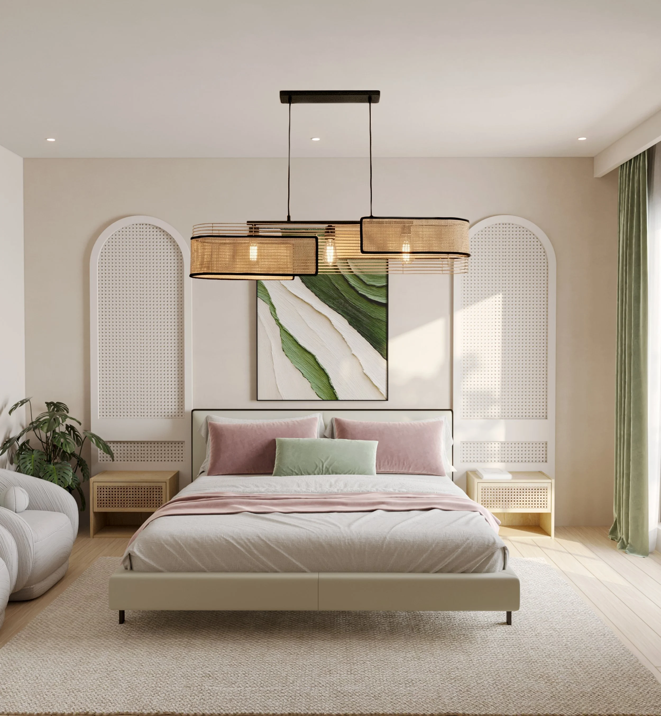 A custom photorealistic rendering of a Coastal modern home,  Florida