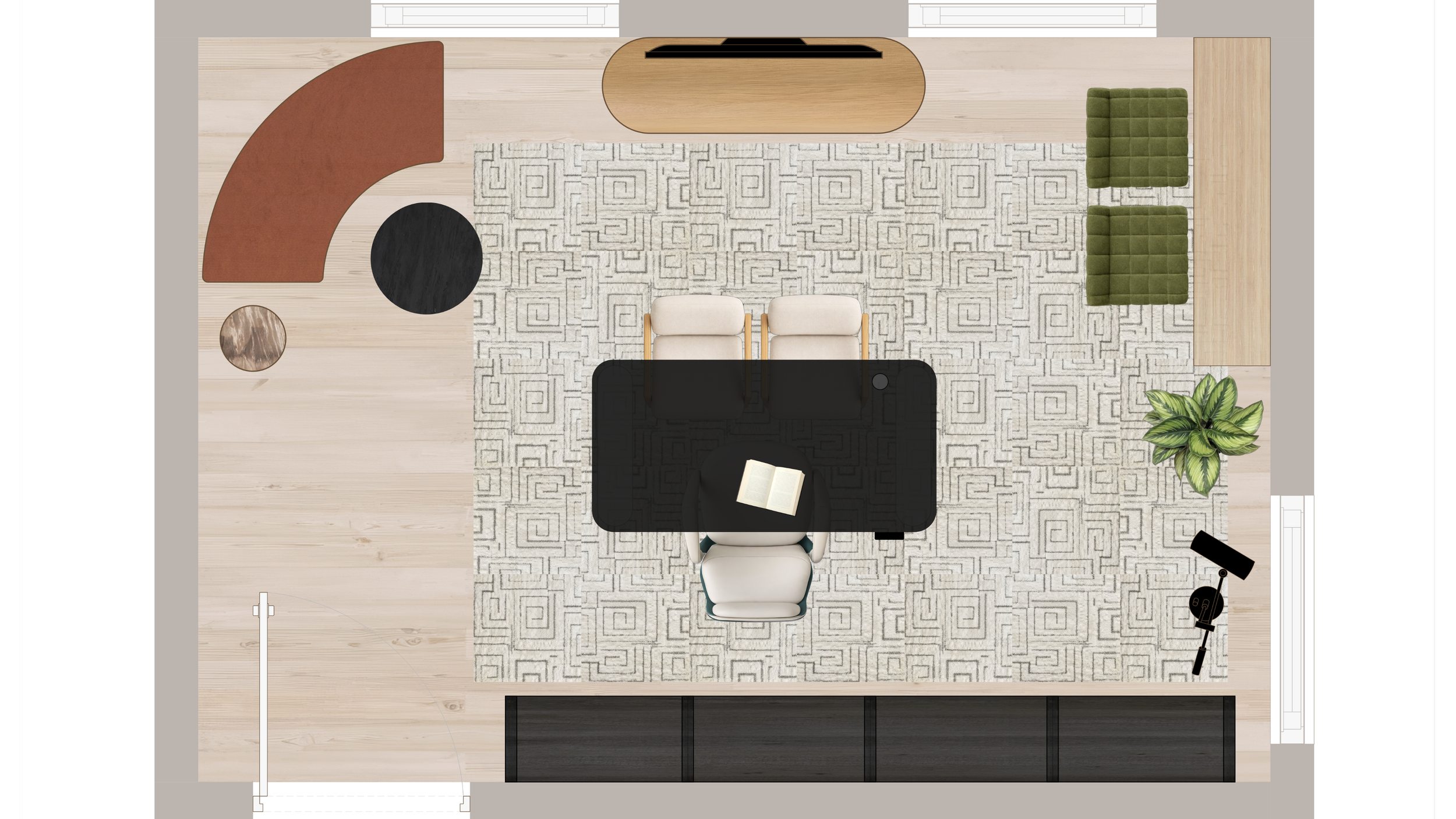 Illustrative elevation call out- space planning, design, and sourcing- Mustard Seed Haven