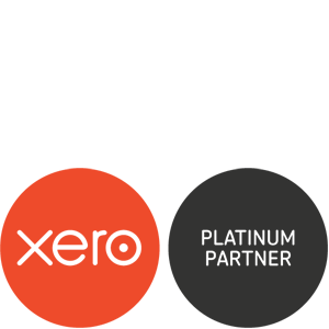Xero logo next to a black circle with the text 'PLATINUM PARTNER'