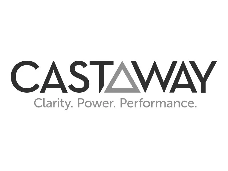 Castaway logo with the tagline 'Clarity. Power. Performance.'