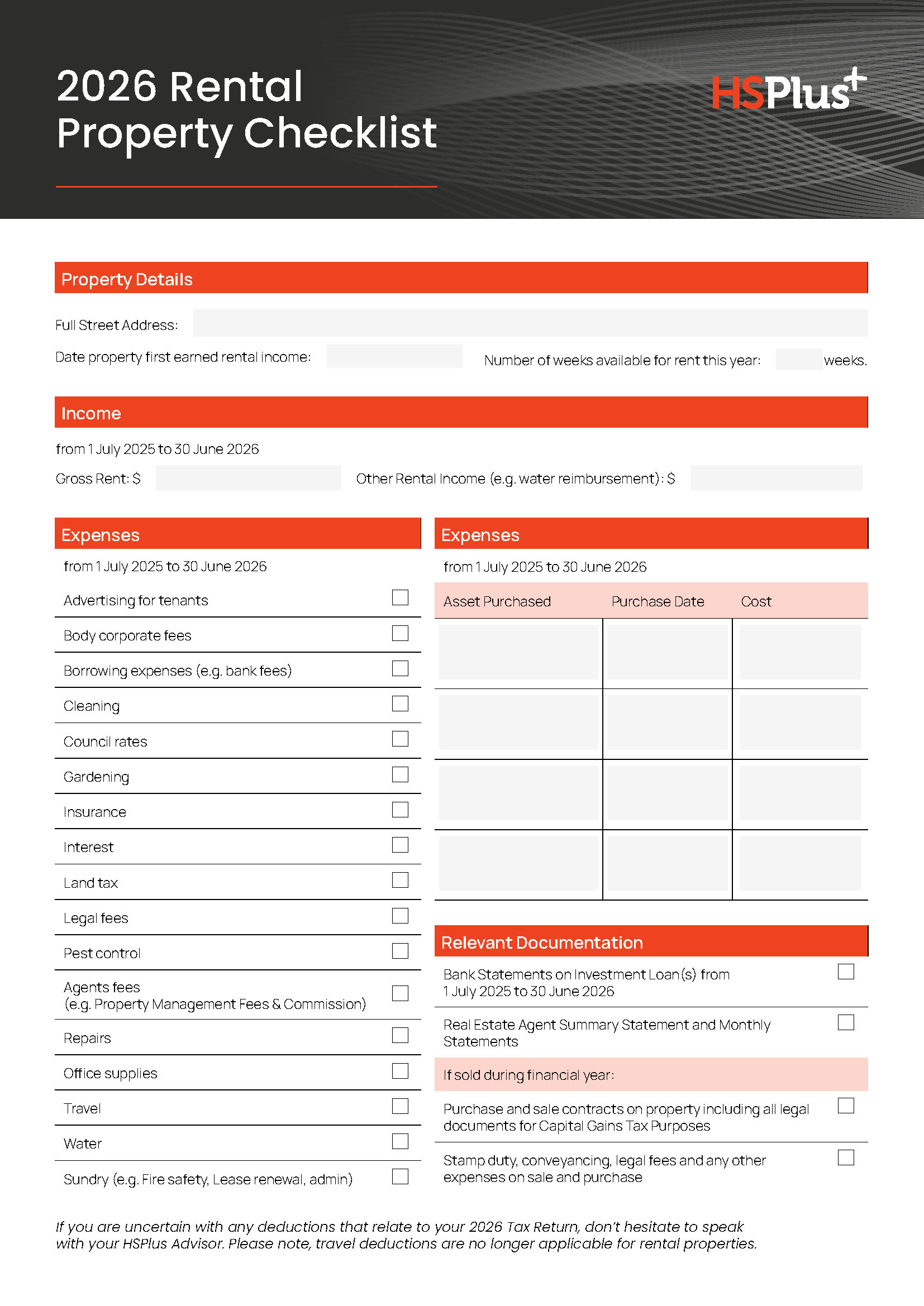 2026 Business Checklist