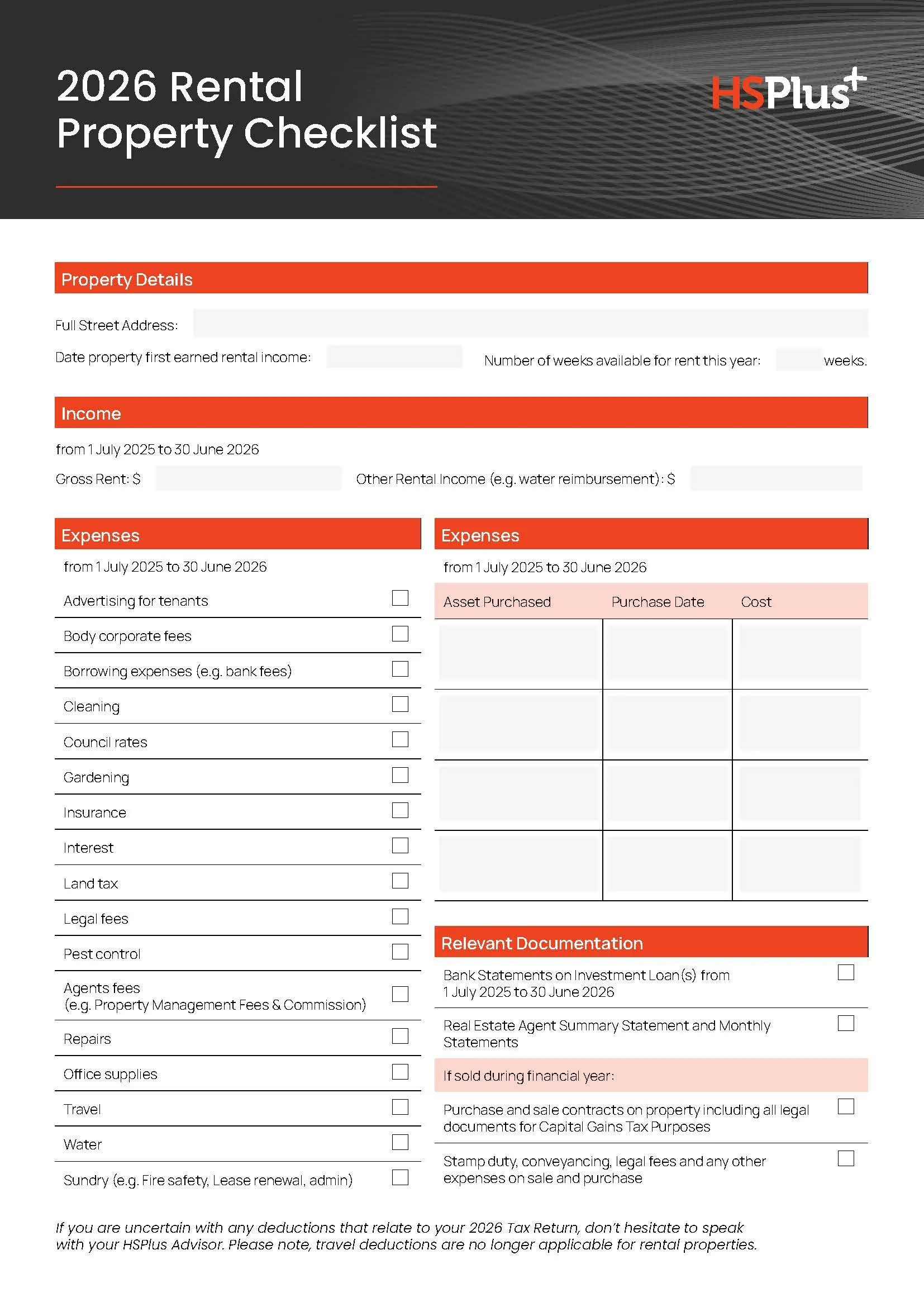 2026 Rental Property Checklist