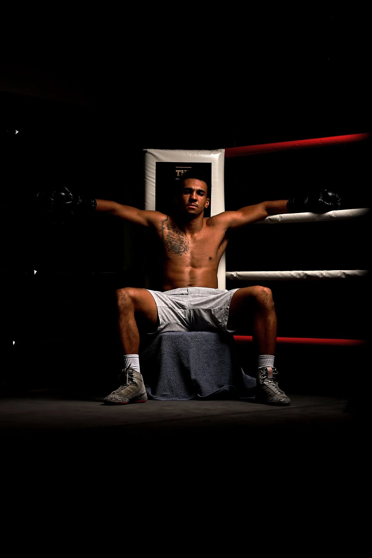 Jon Sgroi in the ring photoshoot