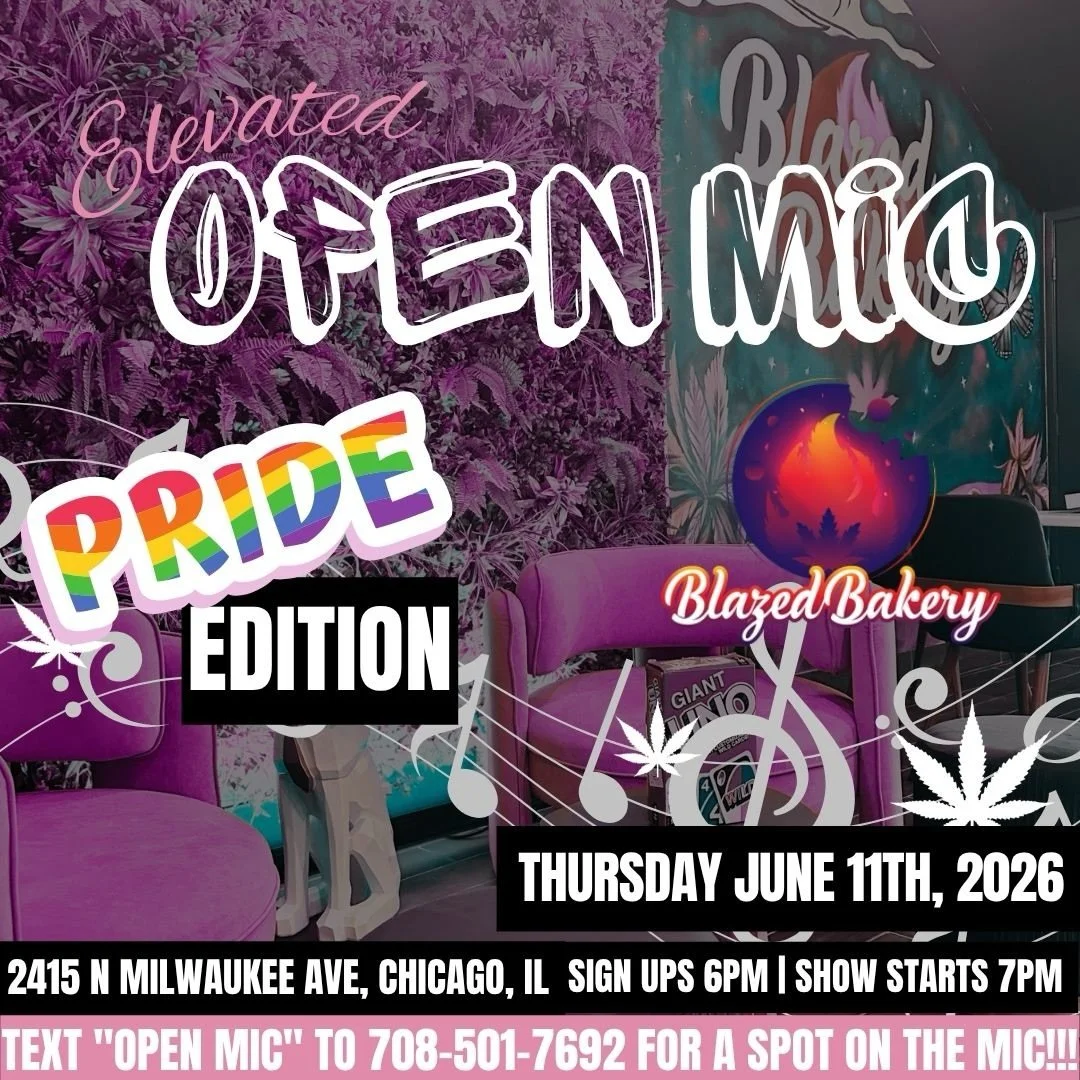 Official flyer for this Thursdays Elevated Open Mic PRIDE Edition!!

Join us for big clouds and bigger talent.

Free to attend and perform 💃