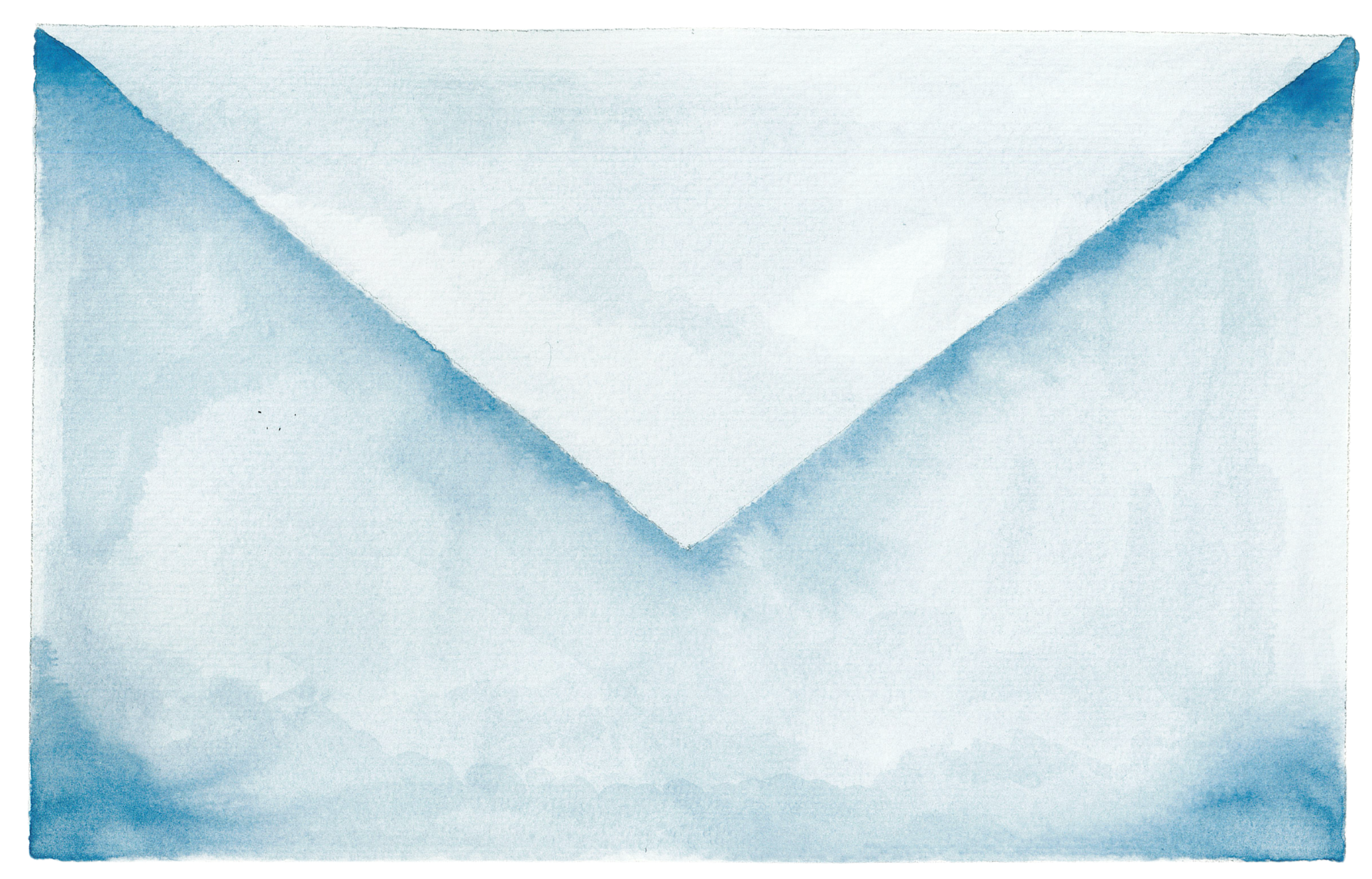 A light blue envelope with a partially open flap.