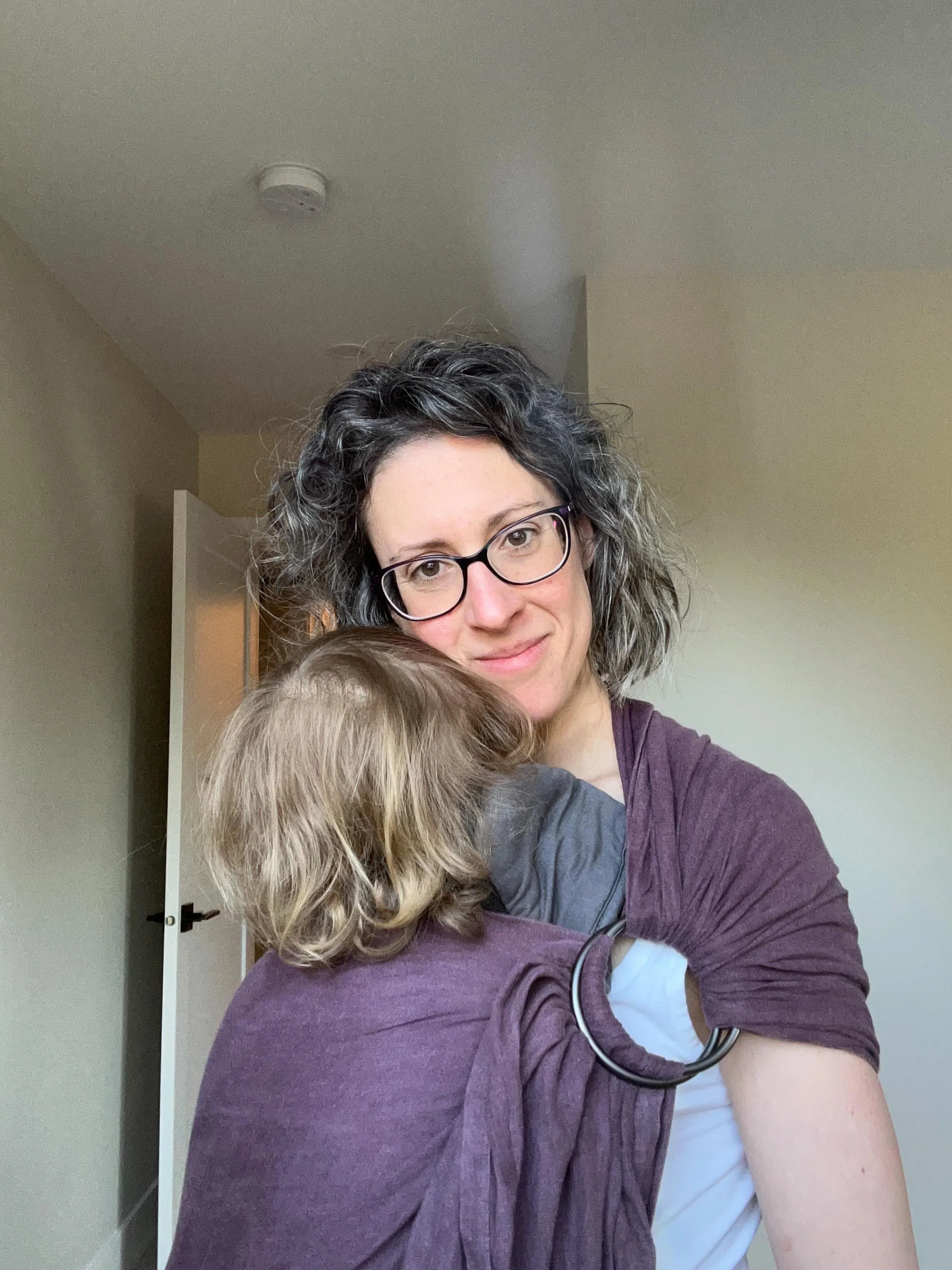 Carrying toddlers can be a tricky and sticky thing. They want up, but not like that. They want back down. They want to hold their toys and treasures. They want YOU to hold their toys and treasures, as well as their body, in your arms.

I love a ring 