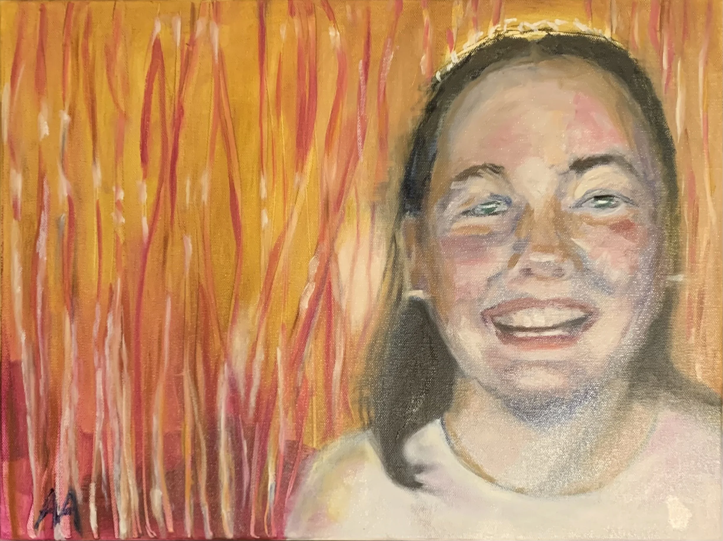 Birthday Girl, 2021.
Oils on canvas
30cm x 40cm 
Private Collection