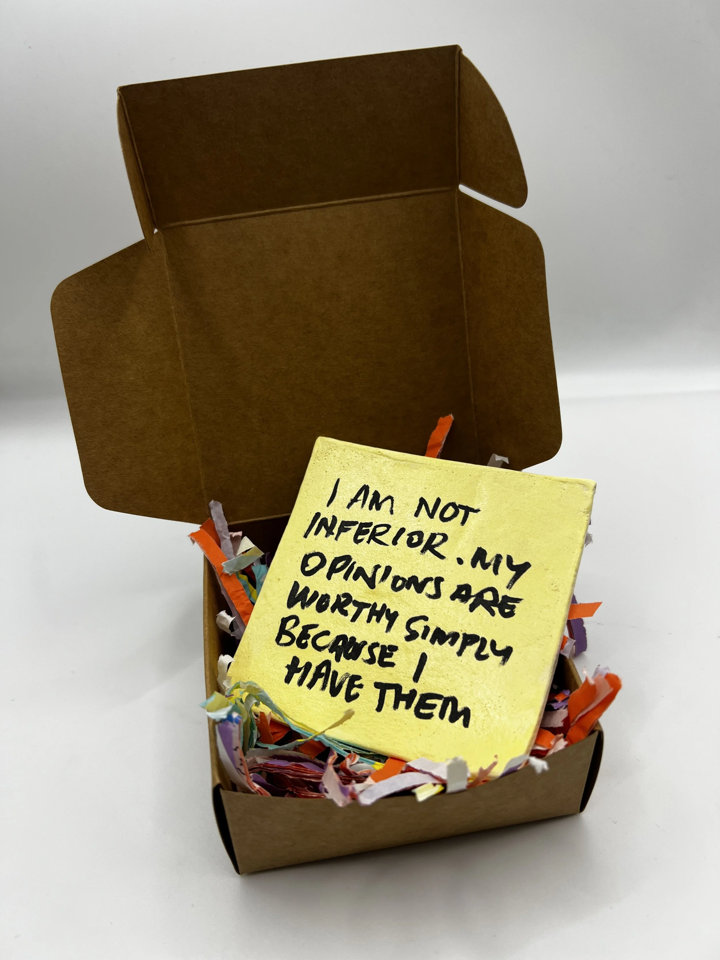 I am not inferior. Ceramic note.