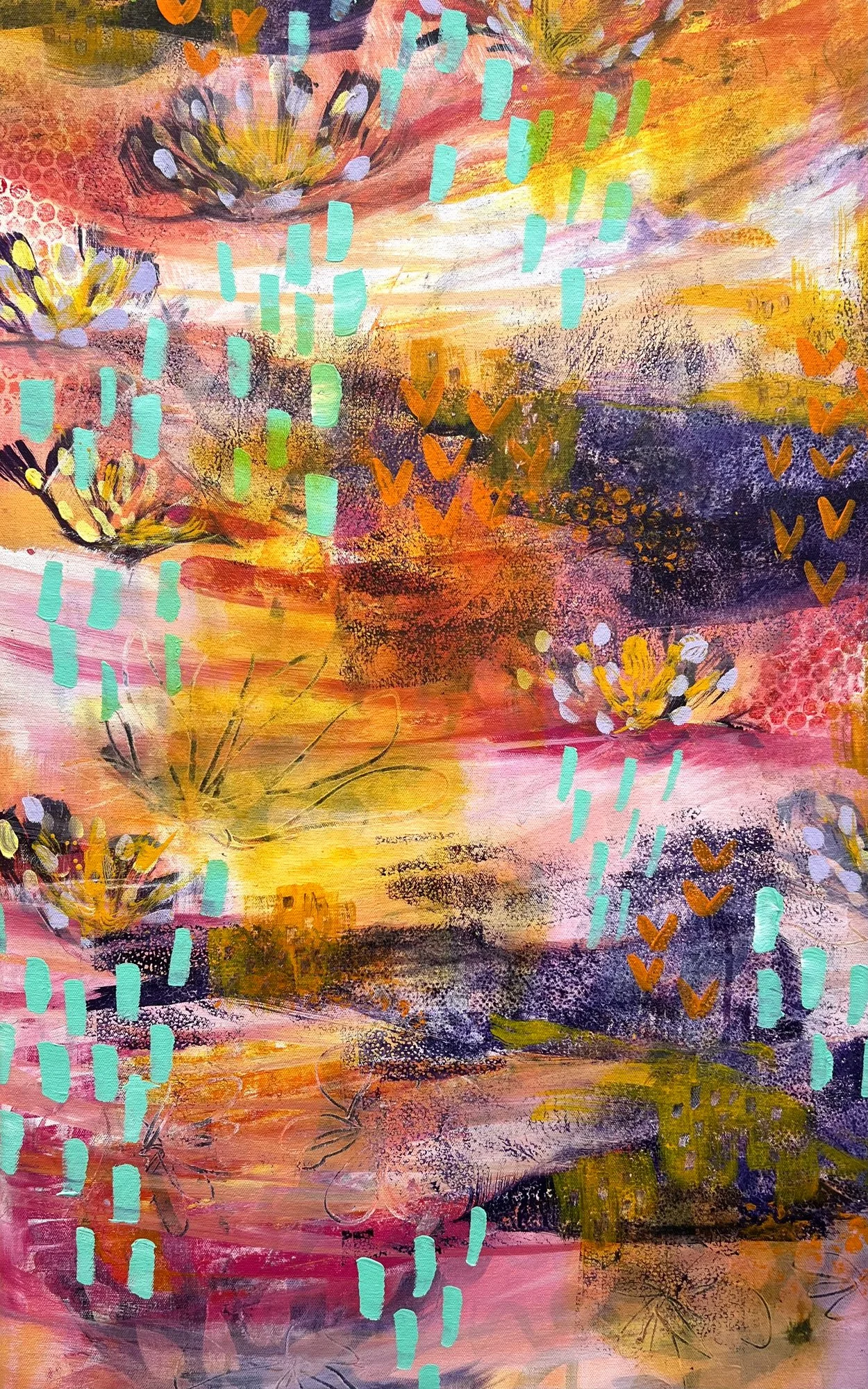 Joy. 2023. Acrylics on stretched canvas. 80cm x 50cm.
