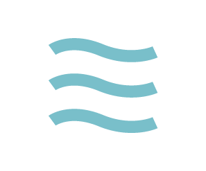 Four wavy blue lines stacked vertically on a black background.