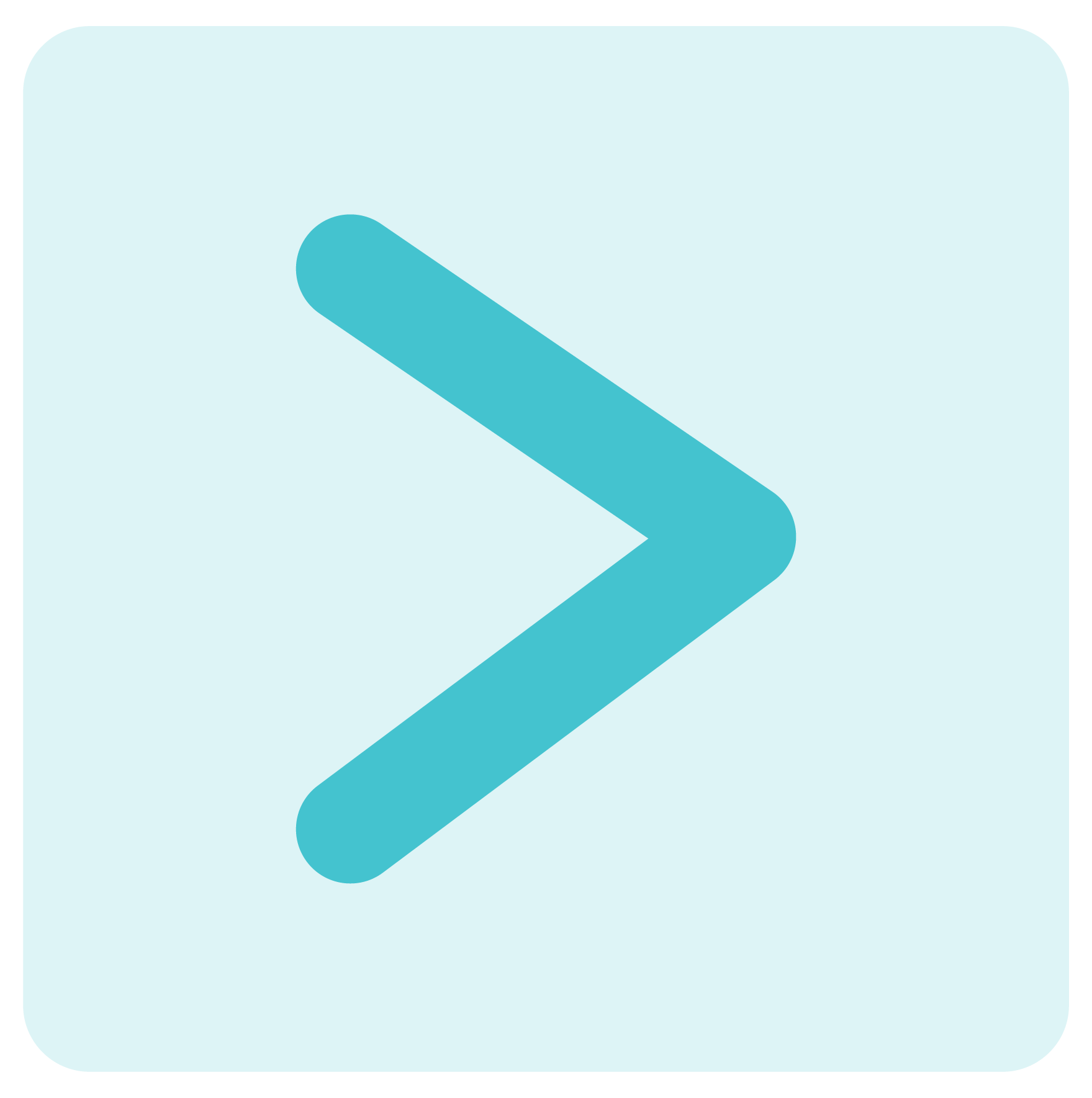 A blue square with rounded corners.