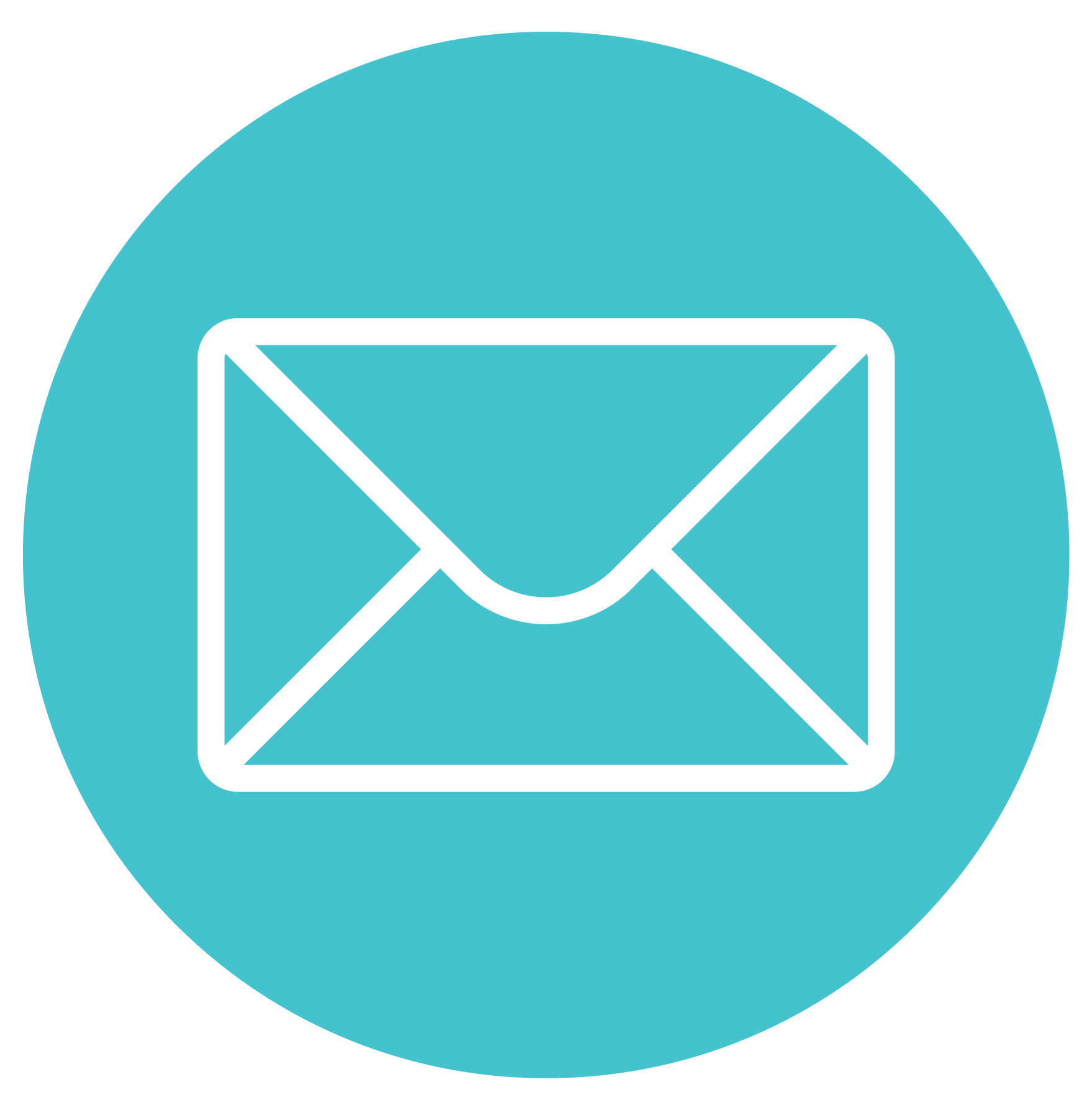Email icon in a blue circle.