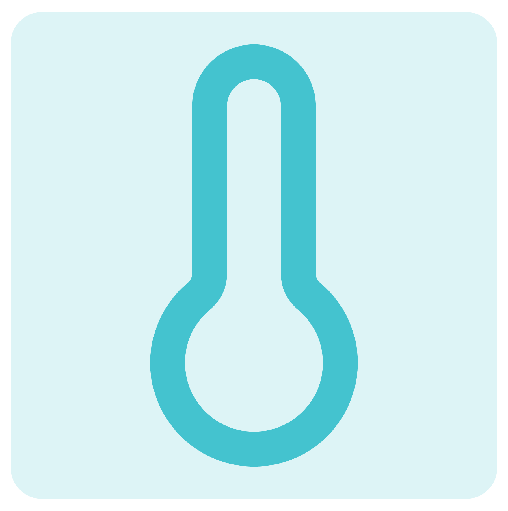 A light blue square with rounded corners.