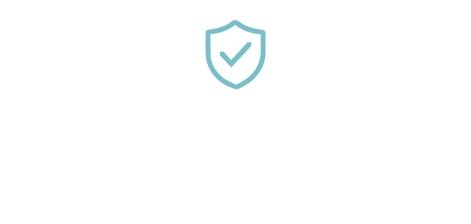 Logo with shield and checkmark, text stating "Licensed & Insured, Quality professionals you can trust".