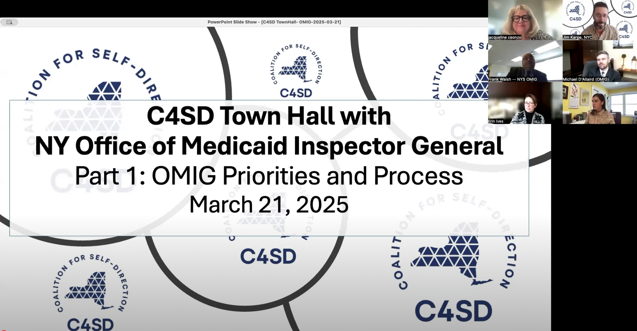 OMIG Town Hall, March 2025