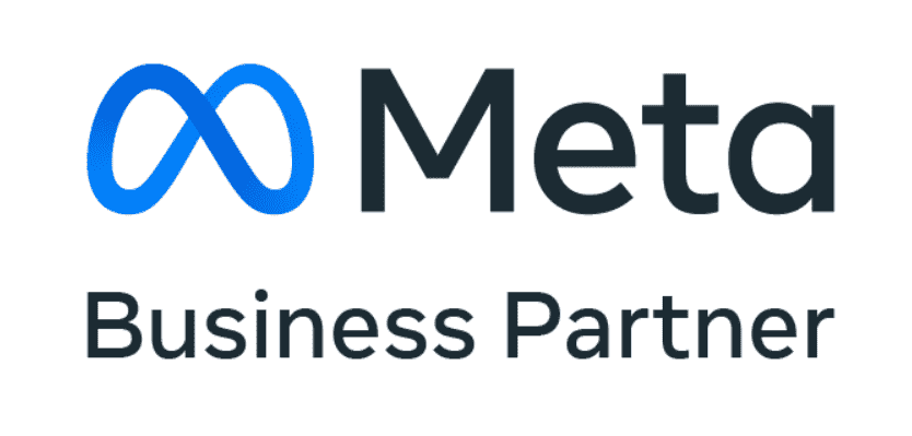 Logo di Meta con la scritta Business Partner