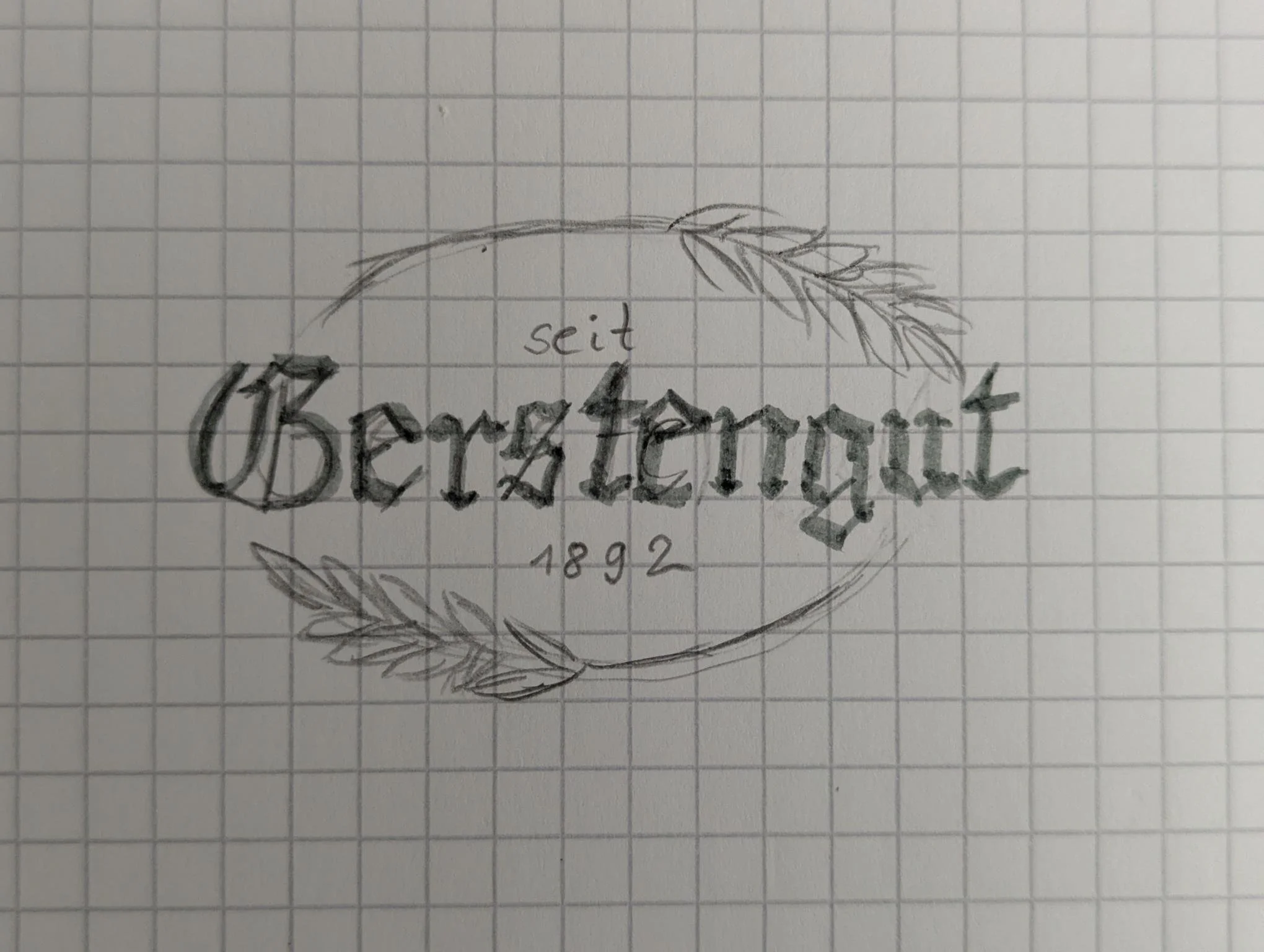 Skizze des Brauerei Logos