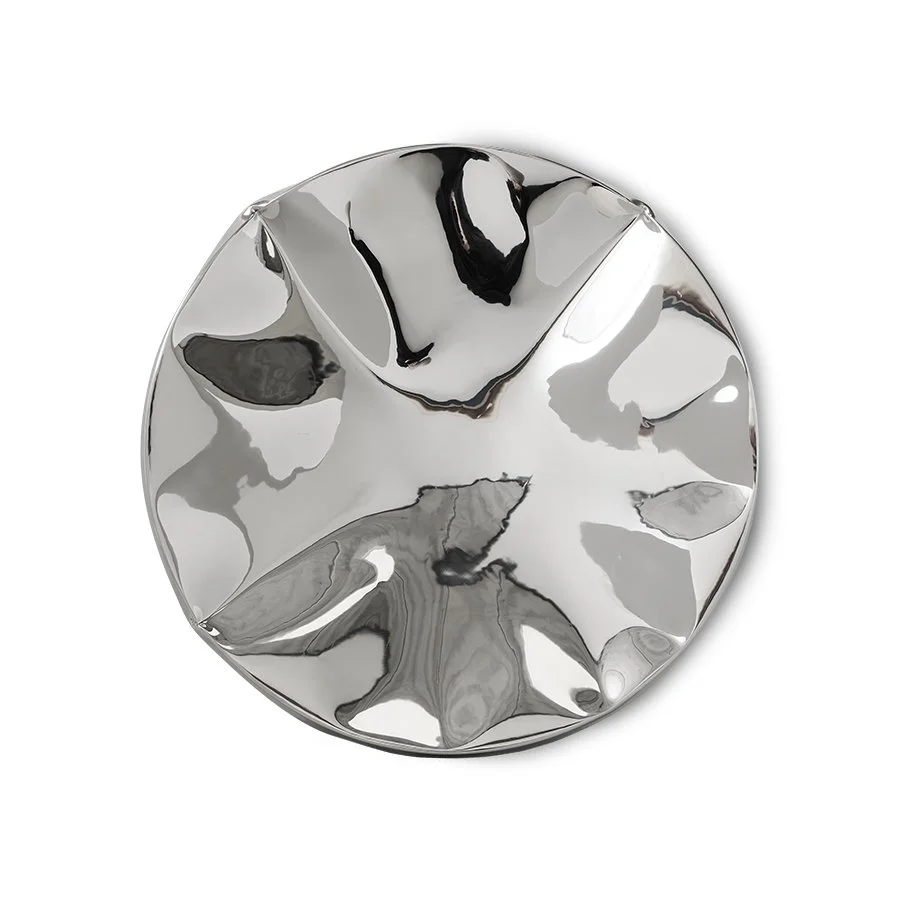 Dent wall sculpture Chrome