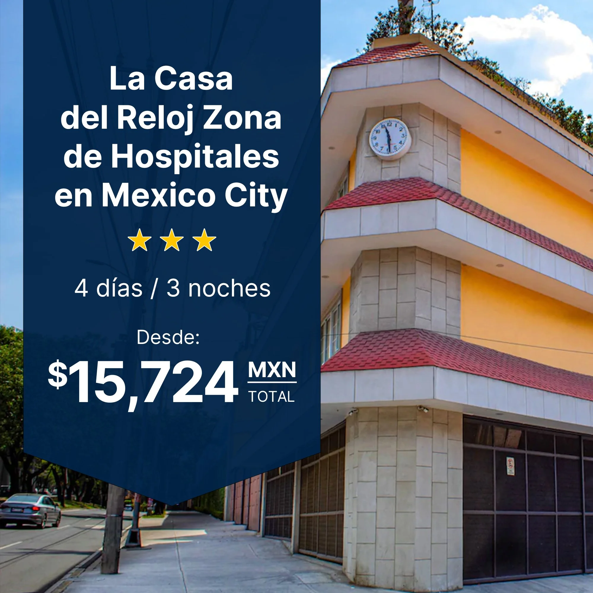 La Casa del Reloj CDMX Tlalpan — hospedaje cerca del Estadio Azteca FIFA 2026 desde $15,724 MXN, 4 días 3 noches