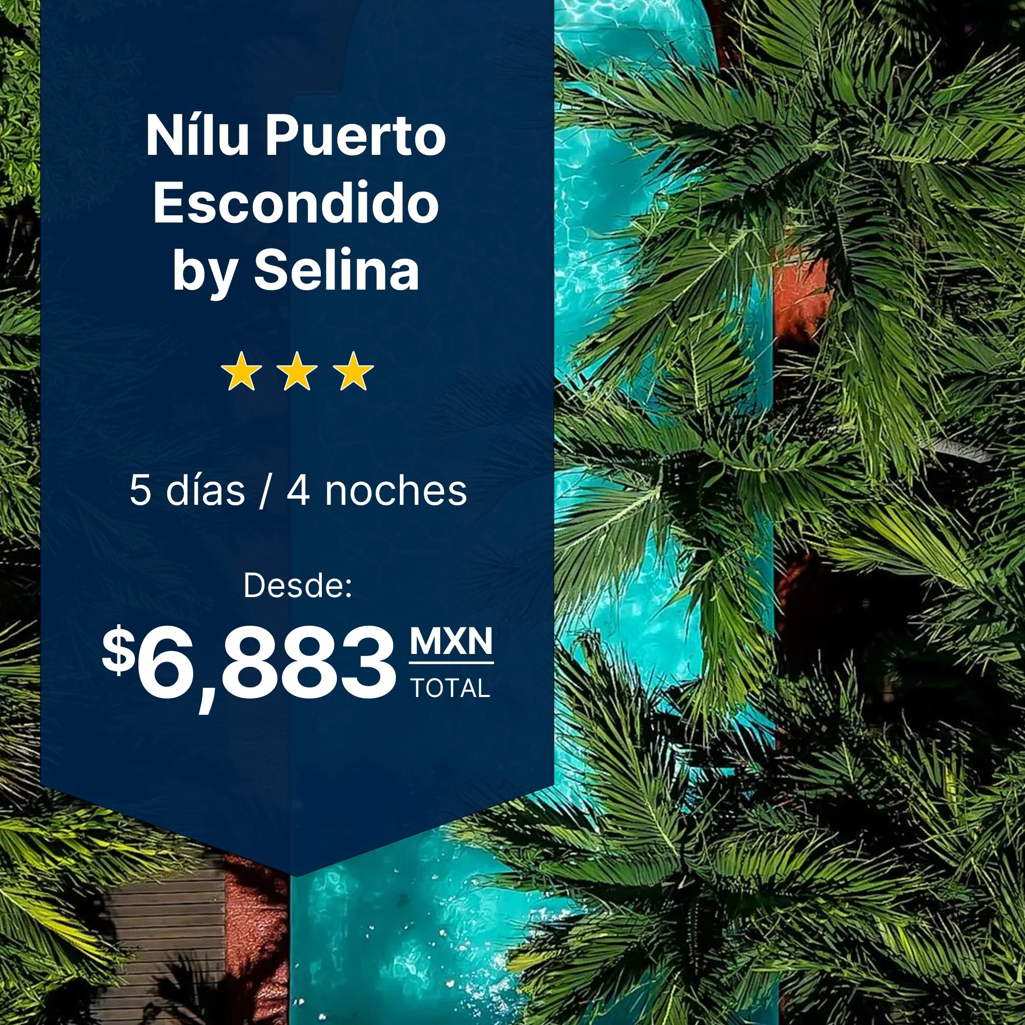 Nílu Puerto Escondido by Selina plan parejas Playa Zicatela habitación compacta baño privado traslado 4 noches desde $6,883